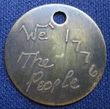 EDC "WE THE PEOPLE 1776" COIN PENDANT COPPER"