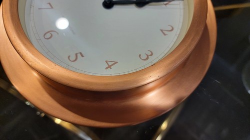 Wall Clock Copper Made In England W Germany UTS Movement 206mm 10" - 第 2/12 張圖片