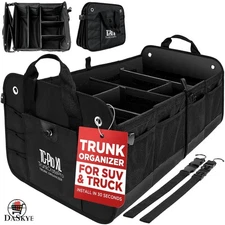 XL  SUV Trunk Organizer with Expandable Compartments - Lightweight & Durable