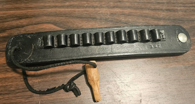 American Sales & MFG, Co. Brand Custom Leather Ammo Loading Strap- .357 Mag