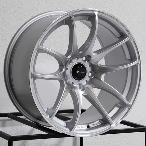 18x9.5 Vors TR4 5x114.3 35 Silver Machined Wheels Rims Set(4) 73.1