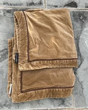 Robert Allen Home Brown Velvet Euro Shams Pillow Covers 27” Pair