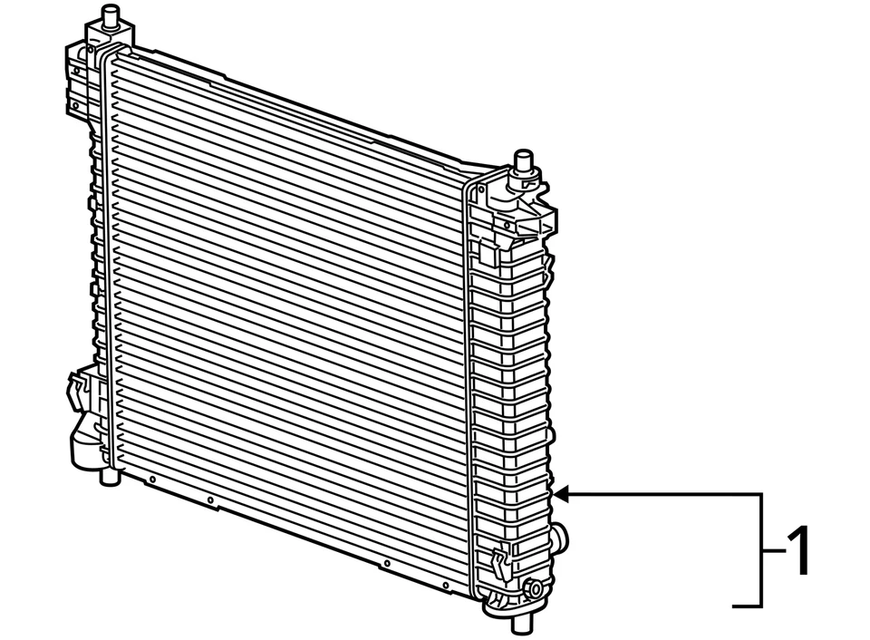 Cadillac SRX 2010 nuevo radiador OEM 23428314  Foto 4 de 4