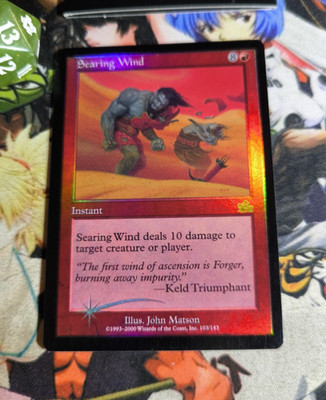 MTG Searing Wind     Foil Ex Prophecy 2000 Magic the Gathering Rare OG Red