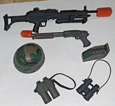 1990S GI JOE LOT - TOY GUNS, AMMO, HELMET