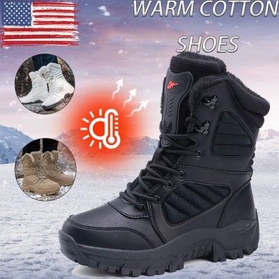 Winter Mid Length Cotton Boots Black White Brown Warm Men and Women Snow Boots