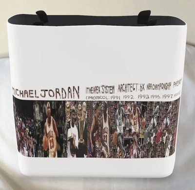 1/1 Michael Jordan Tote Hand-Drawn From Wheelchair Chicago Bulls 6x NBA Champion