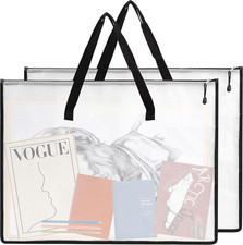 2 Pack 19x25 Inches Art Portfolio Case, Portfolio Folder for Artwork, Posters...