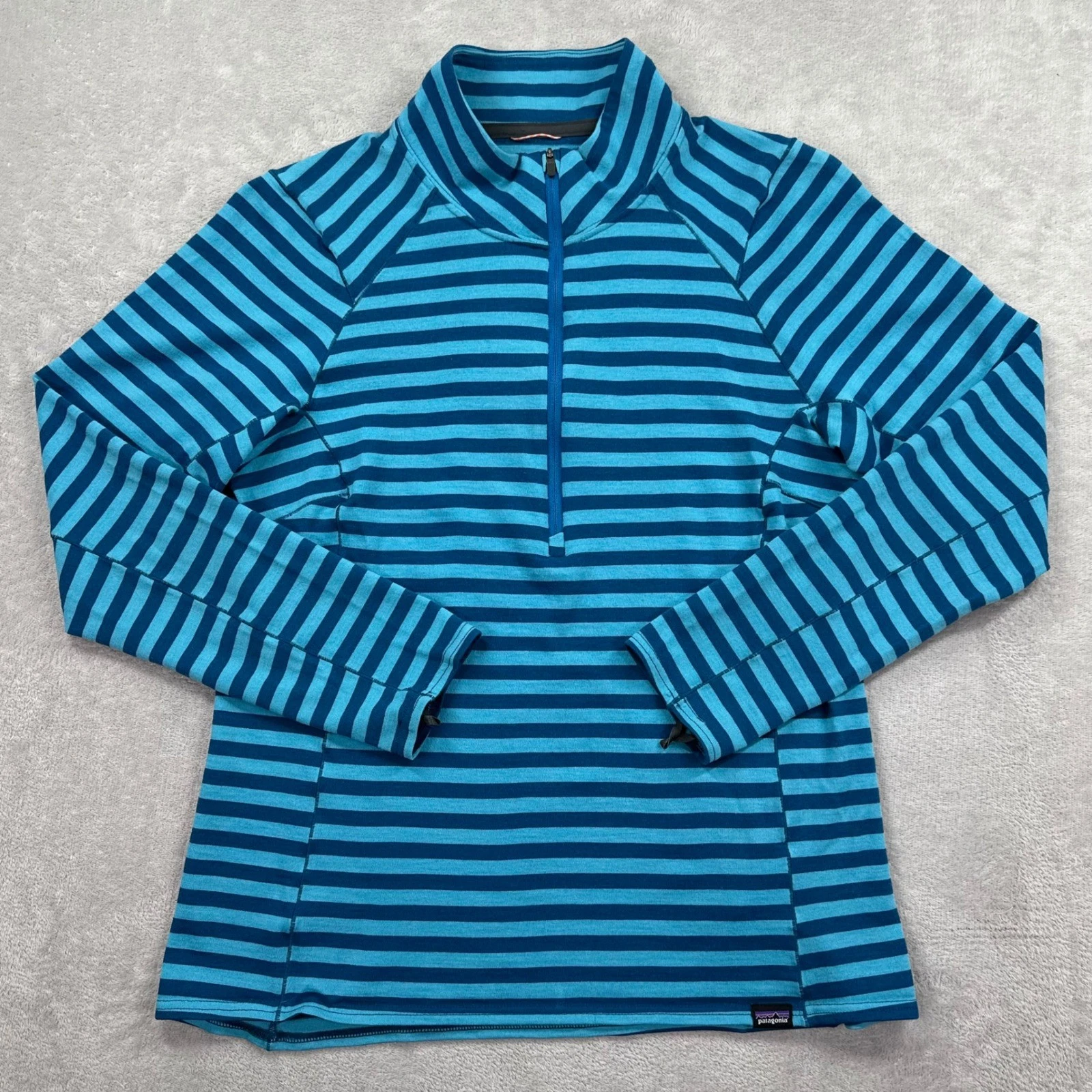Patagonia Base Layer Womens Medium Blue Striped Merino Wool Quarter Zip Outdoor
Opens in a new windo