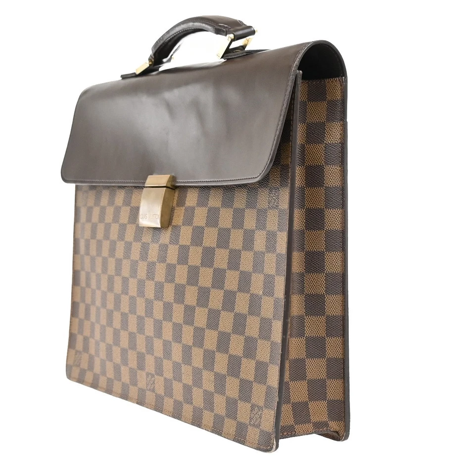 Bolsa de mão Louis Vuitton Altona PM maleta couro Damier marrom N53315 30KA963 - Imagem 2 de 4