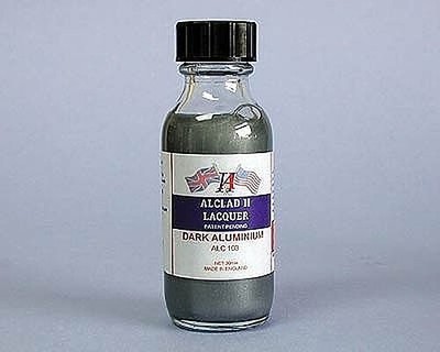 Alclad 1oz. Bottle Dark Aluminum Lacquer - Hobby and Model Lacquer Paint - #103