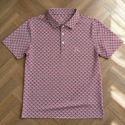 HOT! Rhoback The Bunting USA Print Polo High-End Dynamic Movement Golf Gear Top