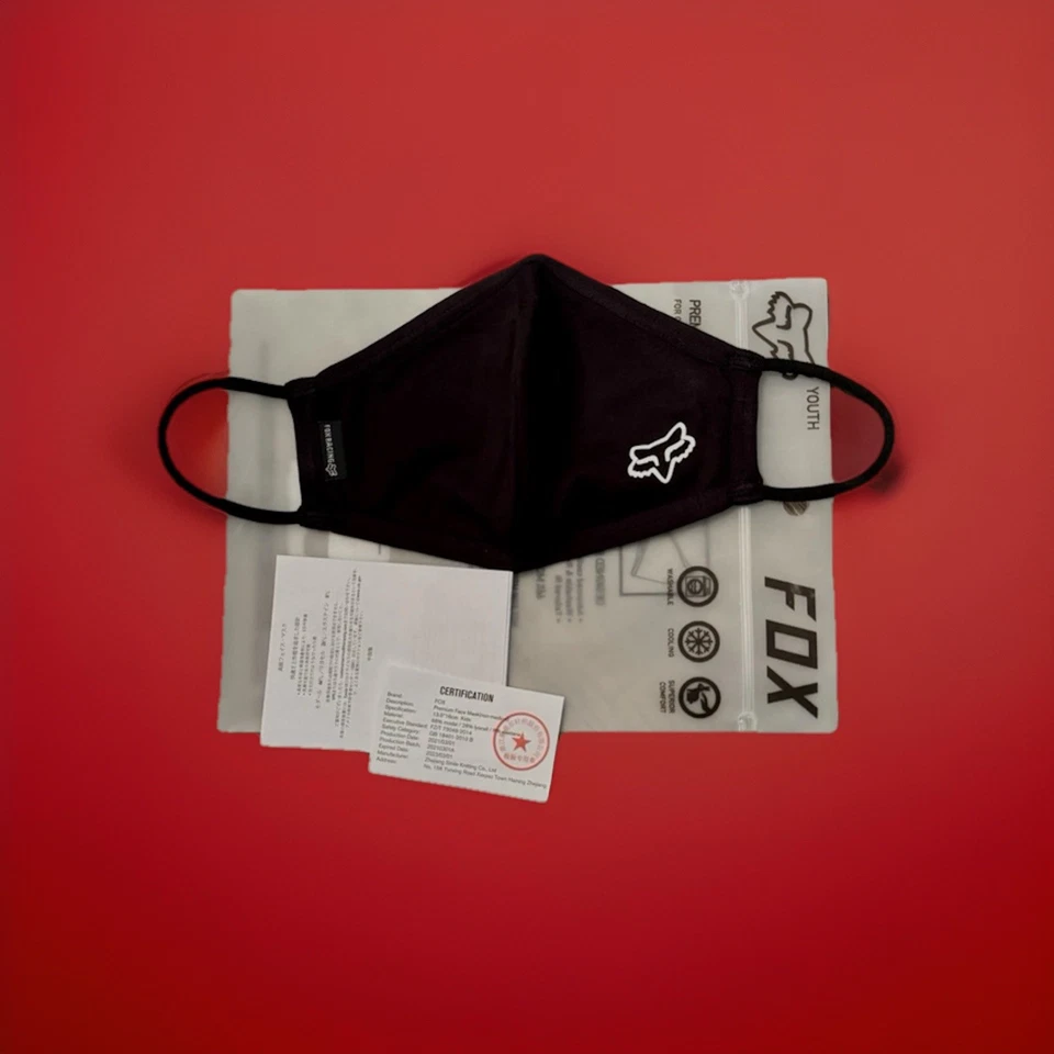 "Fox Racing  Youth Premium Face Mask - Navy Blue - New in Package"(2) - Image 2 of 4