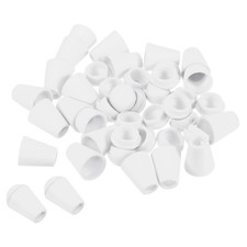 Bell End Stopper Cord Rope Lock for Drawstring Bag, White 50pcs