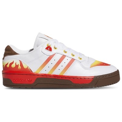 adidas Rivalry Low Demon Slayer JI3310 White Red Crew Yellow Flame Size  8-13 New
