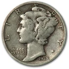 1938-S Mercury Dime Good/VF