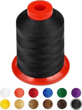 1000 Meters Extra Strong Upholstery ThreadBlack Bonded Nylon Thread for Denim...
