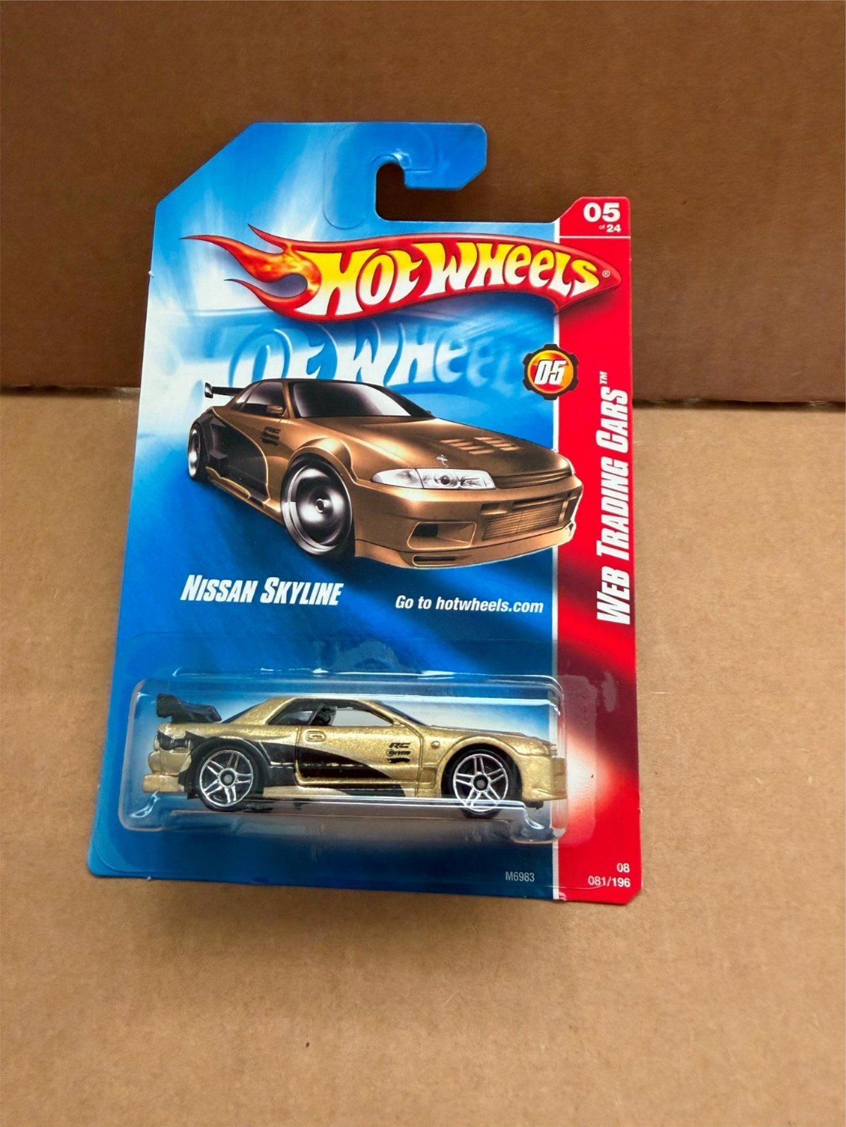 Hot Wheels 2008 Web Trading 5/24 Nissan Skyline R32 GT-R in Black/Gold Rare N7