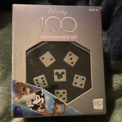 Disney 100 Premium Dice Set Dice Game Silver Black Ages 8+ OP Accessories