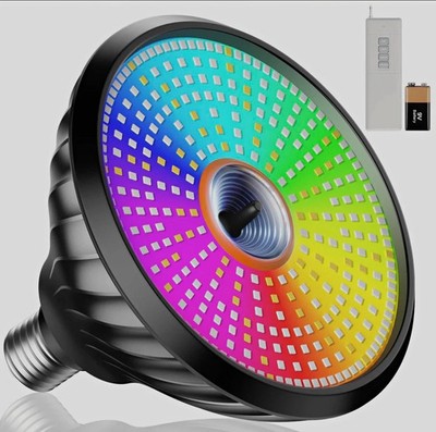 PAR56 RGB LED Pool Light Bulb, Multicolor Color Changing Black