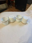 Pyrex Vintage Butterfly Gold Mugs White Milk Glass, Set of 4 D Handle