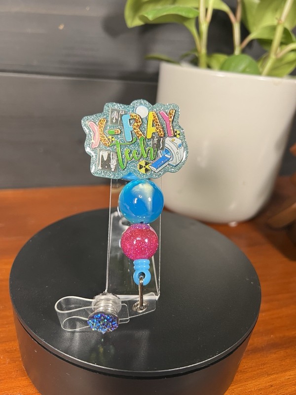 Hand Crafted Badge Reel Retractable Xray Tech