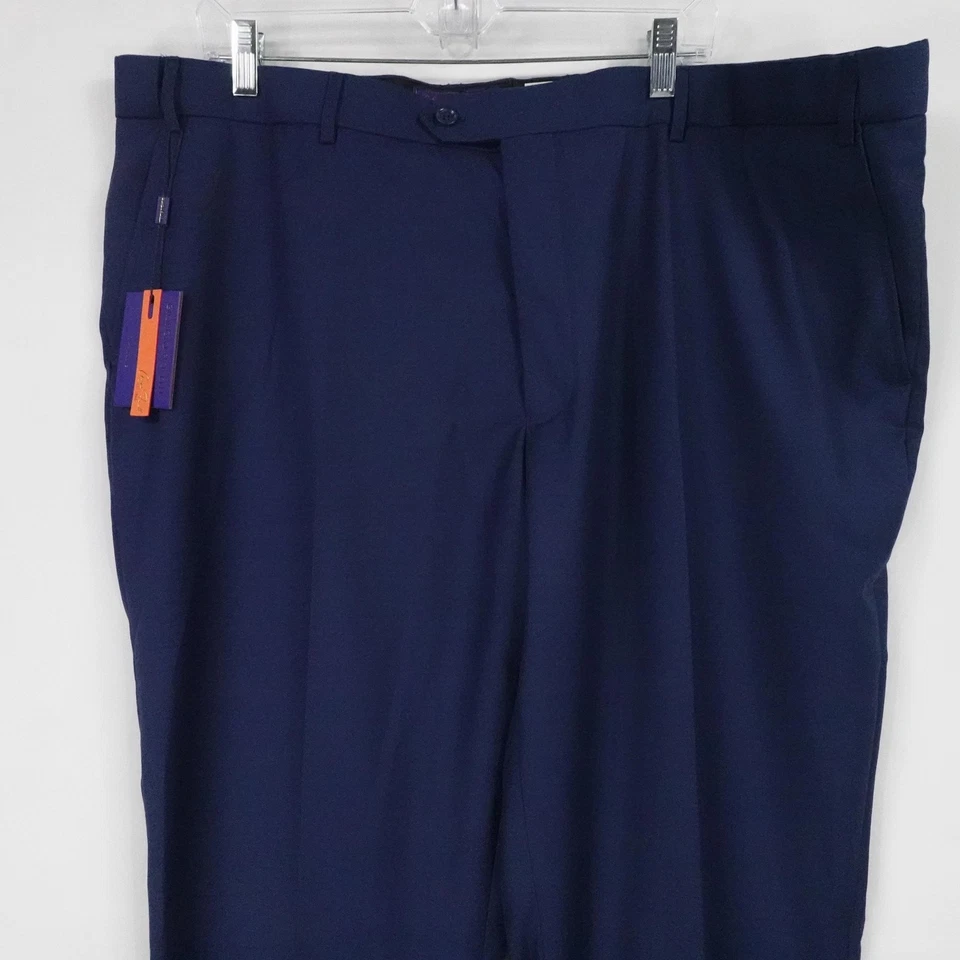 Pantalones Giorgio Fiorelli Hombres 46R Azul Marino Calce Moderno Vestido Pantalones Sin Dobladillo Negocios Foto 4 de 4