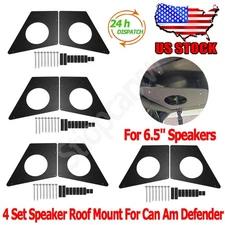 4x For 2017-2024 Can Am Defender Speaker Roof Mounts Kit Fits most 6.5" Speakers