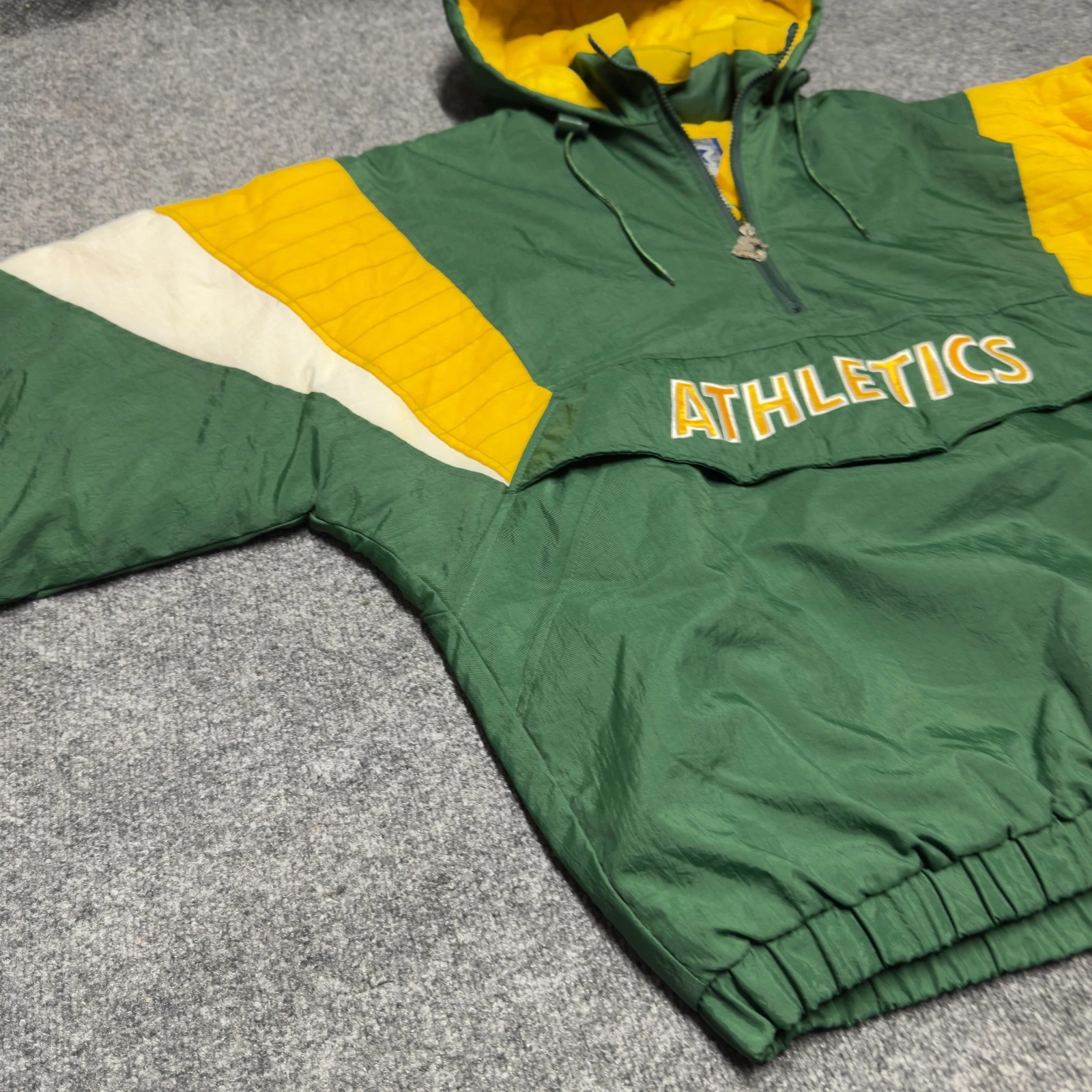 Vintage Starter Oakland A's Athletics Elephant Anorak Puffer Jacket Men Large image 3