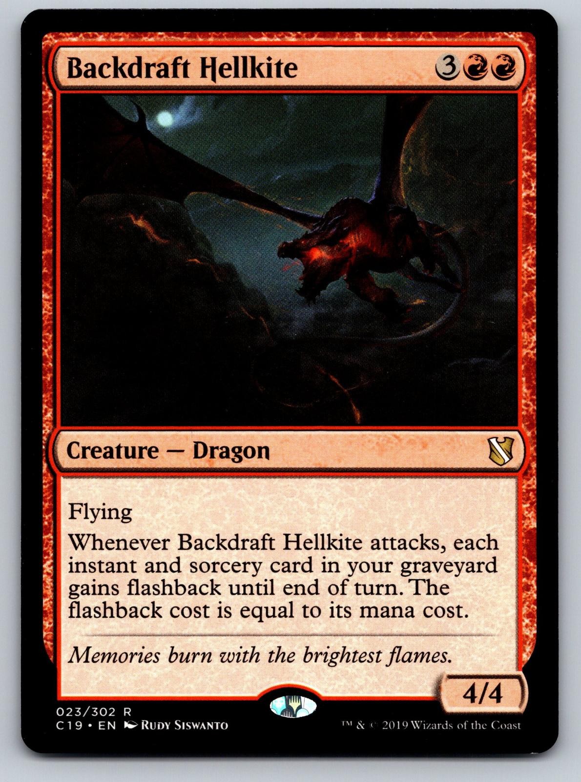 Backdraft Hellkite 23 Rare Commander 2019 Magic: The Gathering Near Mint