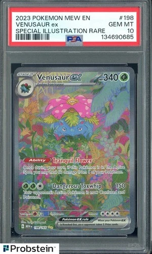 #1 2023 Pokemon Mew En Special Illustration Rare #198 Venusaur Ex PSA 10