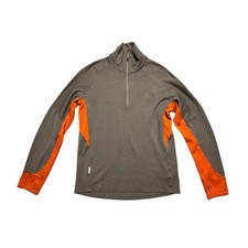 Icebreaker 260 Merino Wool 1/4 Zip Shirt Mens M Pullover Thumbholes Body Fit