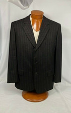 Corneliani  Super 110 Dark Gray Pinstripe Sport Coat Jacket Blazer US 42R ITALY