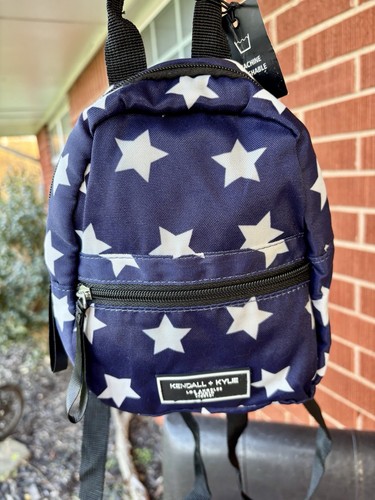NWT KENDALL & KYLIE MINI BACKPACK Blue With White Stars Straps & Handle Cute!!!
