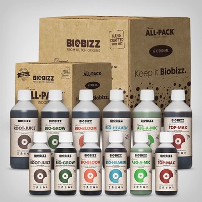 BioBizz All Pack Indoor 250-500ml - Bio Grow Dünger Starter-Set 100% Bio