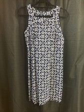 Lulu B XS Racerback Dress Navy White UPF50