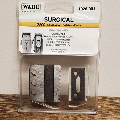 WAHL #1026-001 SENIOR , STERLING ,DESIGNER 3 HOLE SURGICAL STEEL BLADE 0000