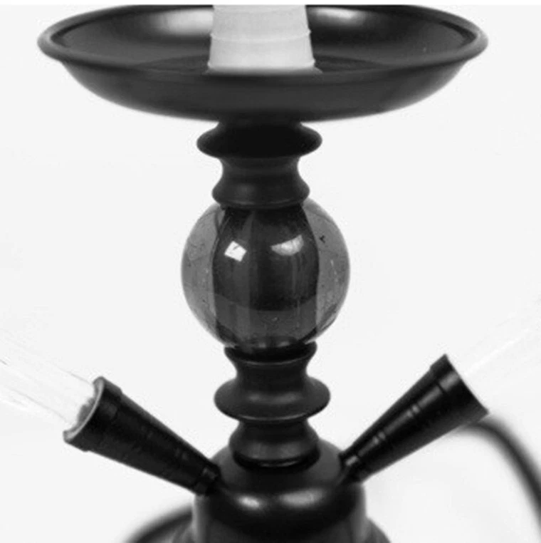 Black 2 Hose Hookah Traditional Gift Collectible Premium Shisha Complete Set - image 4 of 4