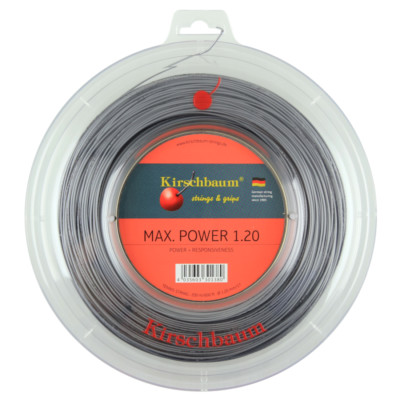 Kirschbaum MAX POWER 17L 1.20mm (Silver) 200m 660ft Reel Tennis String