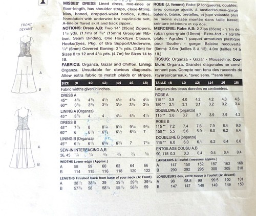 Vogue 2584 pattern, Oscar de la Renta, uncut, 14-16-18, wedding gown, cocktail - Picture 2 of 3