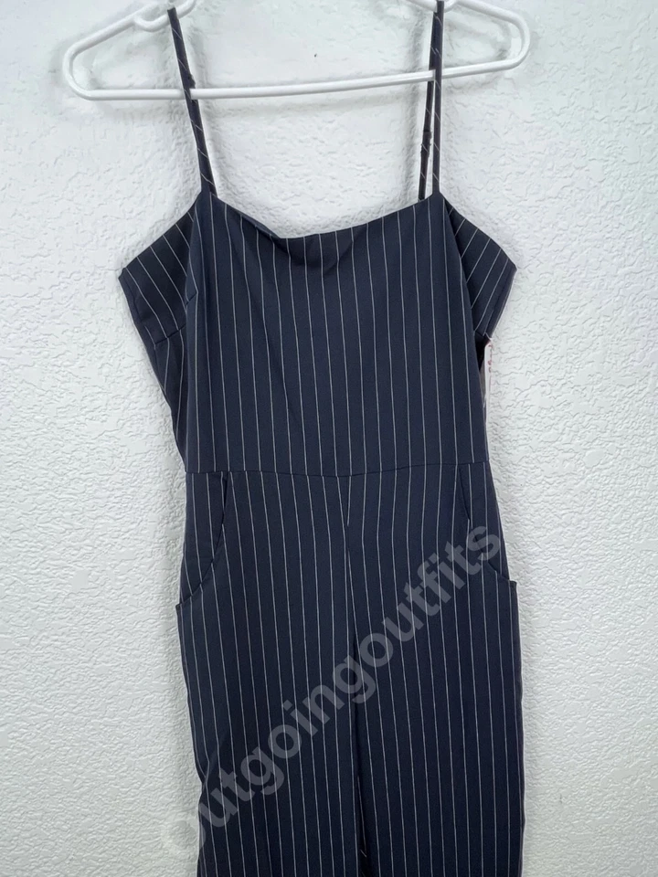 NUEVO Mono para mujer Honey Punch mameluco a rayas talla M Foto 2 de 4