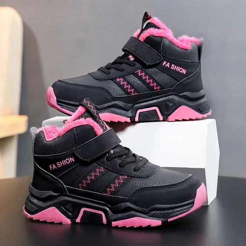 Warme Winter Baumwolle Sneaker für Kinder Plüschfutter Anti-Rutsch Outdoor Wandern - Bild 10 von 26