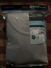 New West Loop Mens 2 PC Thermal Set Gray Long Sleeve Top Bottoms  Size XL - XXL