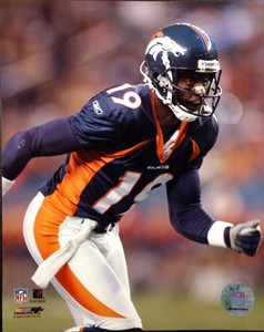 JERRY RICE Denver Broncos 8X10 ACTION 