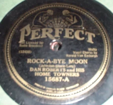 78RPM Perfect 15687 Dan Roberts - Rock-A-Bye Moon / Back Old Sunday School, VG