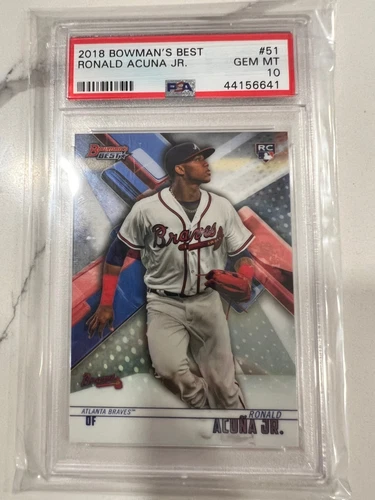 2018 Bowman's Best Ronald Acuna Jr. Rookie Card RC #51 PSA 10 GEM MINT