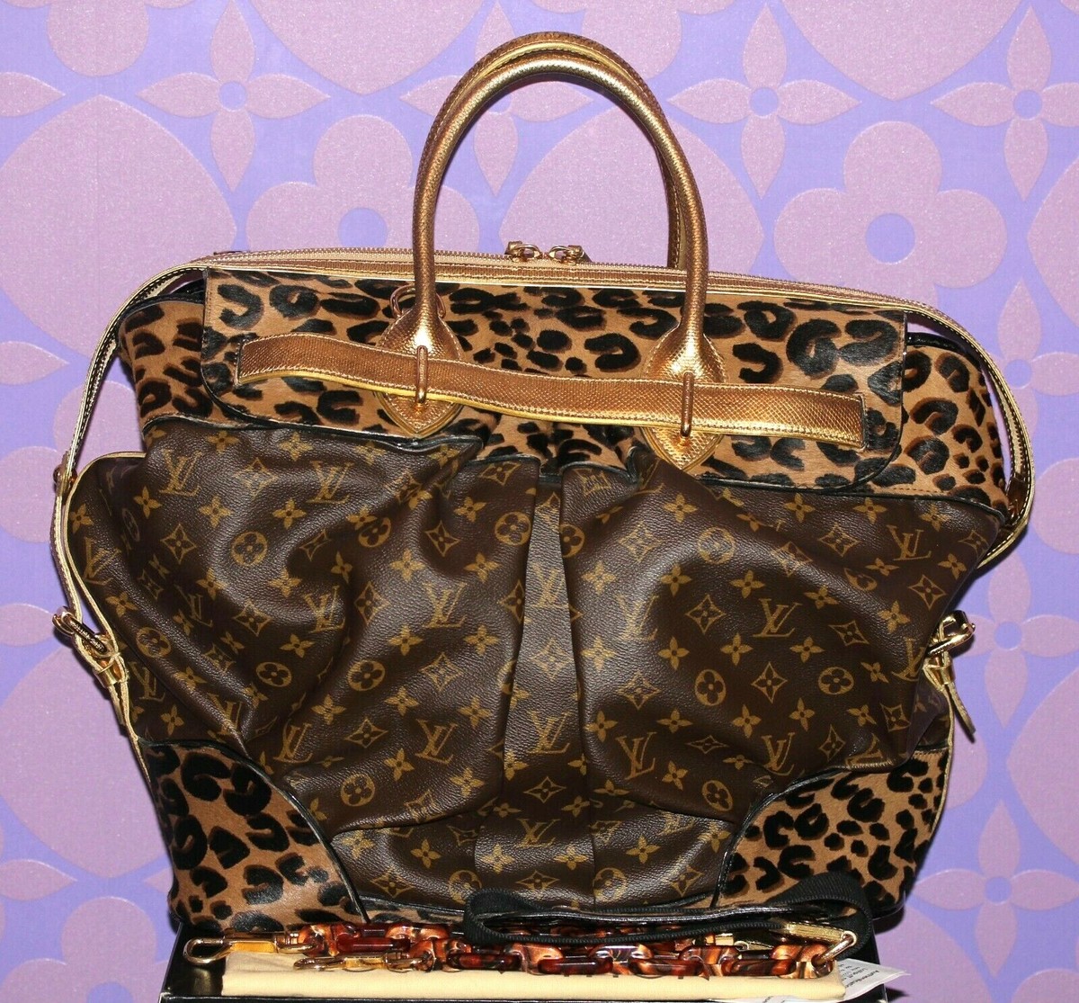 Louis Vuitton Sprouse Monogram STEAMER Leopard Pony Snakeskin