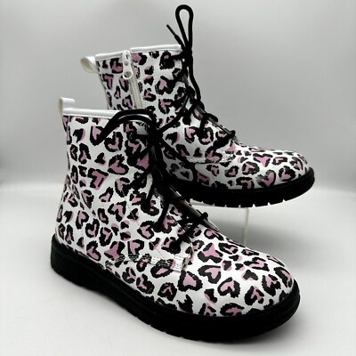 SKECHERS KIDS Boots 3 Gravlen Leopard Print Pink White (Little Kid/Big Kid)