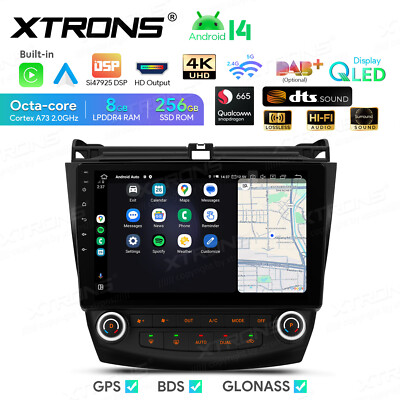 XTRONS Android 14 DSP DTS Head Unit for Honda Accord 2003-2007 8GB 256G GPS WiFi