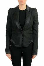 Just Cavalli Black One Button Women's Blazer US S IT 40